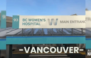 A screenshot from the Vancouver video in which Alissa Golob recorded her conversation with a health care worker at BC Women’s Hospital. Credit: RightNow YouTube/B.C. Catholic