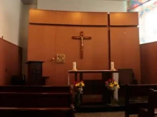The Catholic chapel in El Dorado International Airport in Bogotá, Colombia. The airport announced Aug. 26, 2022, that the space would be modified and used as a place “where all religions will be welcome.”