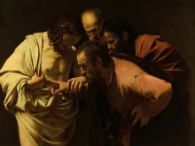 The Incredulity of St. Thomas by Caravaggio.
