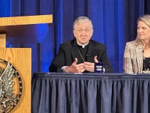 Cardinal Blase Cupich of Chicago describes artificial intelligence (AI) as Pope Leo XIV’s  “industrial revolution” at a Georgetown University forum Oct. 30, 2025.