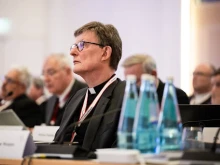 Cardinal Rainer Maria Woelki of Cologne attends a German Synodal Way assembly on March 9, 2023.