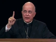 Cardinal Francis George speaks to students at BYU in February 2010.