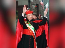Cardinal John O’Connor attends the St. Patrick’s Day parade in New York City as grand marshal on March 17, 1995.