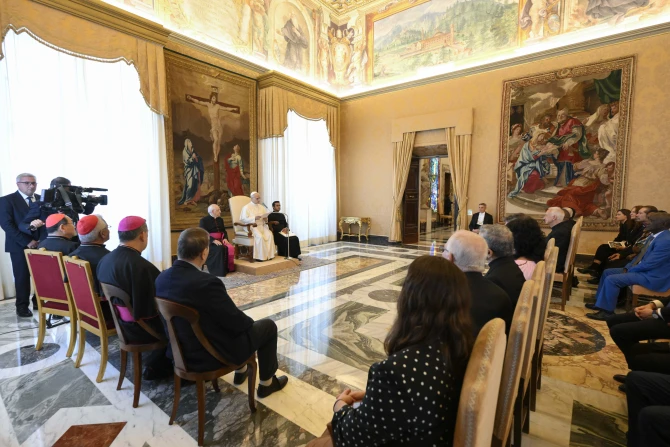 Pope Leo with Caritas Internationalis on Nov. 21, 2025