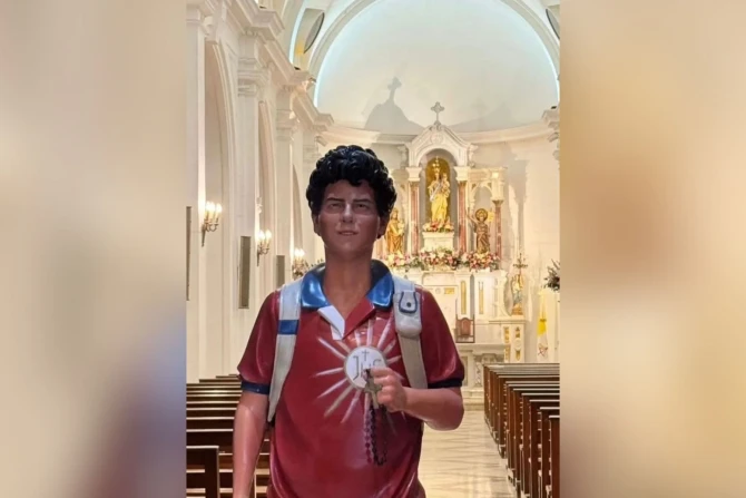 Blessed Carlo Acutis statue