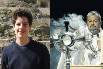 Blessed Carlo Acutis and Bishop Columba Macbeth-Green of Wilcannia-Forbes, Australia.