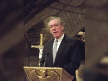 Dr. John Garvey, president of The Catholic University of America, discusses religious freedom at the Basilica of the National Shrine of the Immaculate Conception in Washington, D.C. on Jan. 16, 2013
