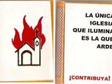 The matchbook handed out by protestors