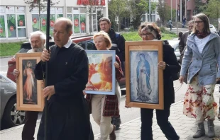 Pro-life advocates participate in a prayer procession in Regensburg, Germany. Credit: ADF International