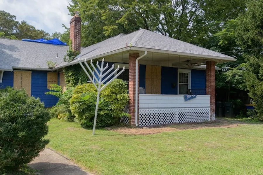 The Chabad Center for Jewish Life in Newark, Delaware, after an Aug. 25 arson attack. ?w=200&h=150