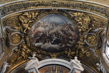 Interior of the Church of Jesus and Mary in Rome, Italy