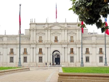 La Moneda Presidential Palace in Santiago, Chile.