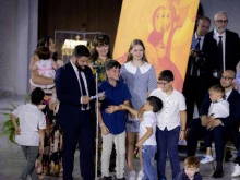 The Chiriaco family share their story at the World Meeting of Families, June 22, 2022.