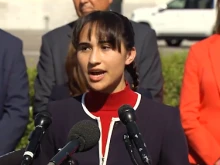 Chloe Cole testifies outside the U.S. Capitol for H.R. 8731 in Washington, D.C. on Sept. 20, 2022.
