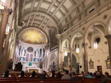 A prayer vigil was held at the Church of the Annunciation in Houston in the aftermath of the nearby Astroworld music festival stampede Nov. 5, 2021.