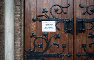 A Dutch church closed because of the global Coronavirus pandemic. Credit: Jasper Suijten/Shutterstock