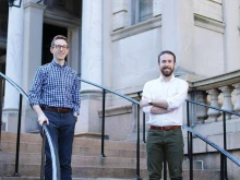 John Emmet Clarke, editor-in-chief of Cluny Media, and Scott W. Thompson, chief operating and financial officer of the Catholic publishing house.