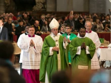 Pope Francis in St. Pete's Basilica on Nov. 13, 2016. 