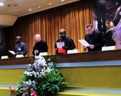 The leaders of the Symposium of African and European Bishops deliver their opening remarks on Feb. 13, 2012?w=200&h=150
