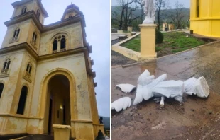 Hurricane Melissa severely damaged the Cuban shrine to Our Lady of Charity of El Cobre. Credit: Courtesy of Diocese of Cienfuegos