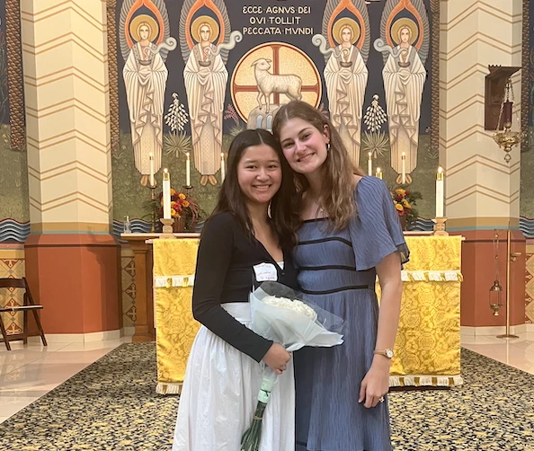 Yailen Cho (at left) was one of 52 Arizona State University students received into the Church last month. Credit: Photo courtesy of Yailen Cho