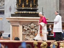 Pope Leo XIV celebrates the prayer vigil for the Jubilee of Consolation on Sept. 15, 2025, in St. Peter’s Basilica at the Vatican.