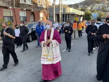 Archbishop Salvatore Cordileone during an Oct. 3 rosary rally in San Francisco. Courtesy photo.