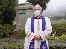 Archbishop Salvatore Cordileone during a June 27 prayer service in Golden Gate Park. 