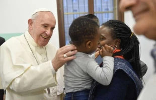 Pope Francis at the Caritas Citadel of Charity in Rome.   Vatican Media.