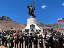 More than 100 pilgrims arrived at the Bellavista Shrine in Santiago, Chile, Feb. 2, 2023.