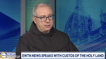 Custos of the Holy Land Father Franceso Ielpo speaks with EWTN News in a two-part interview that began airing on “EWTN News Nightly” on Nov. 24, 2025.