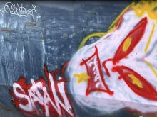 Graffiti on the exterior of Bella Health + Wellness in Englewood, Colorado, on Sept. 25, 2022.