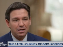 Republican presidential candidate Gov. Ron DeSantis speaks with EWTN News on Jan. 8, 2024.