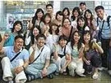 South Korean volunteers before leaving on their trip