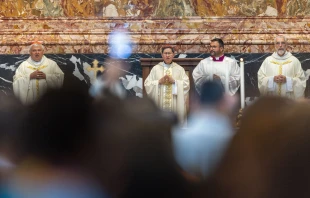 Cardinal Luis Antonio Tagle, pro-prefect of the Dicastery for Evangelization, presides over the Mass for the Jubilee of Digital Missionaries and Catholic Influencers on July 29, 2025, in St. Peter’s Basilica at the Vatican. Credit: Daniel Ibañez/CNA