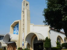 The old facade of the diocesan shrine and parish of Our Lady of Grace of the Diocese of Kalookan.