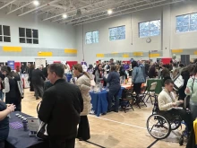 Attendees visit vendors at the Diocese of Arlington, Virginia’s 2025 “From Inclusion to Belonging Conference” on March 25, 2025.