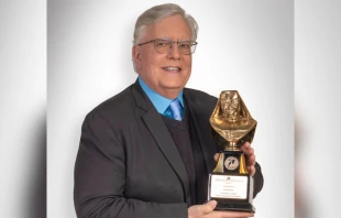 Former EWTN president Doug Keck was presented with the Mother Angelica Award on Dec. 12, 2025. Credit: EWTN News