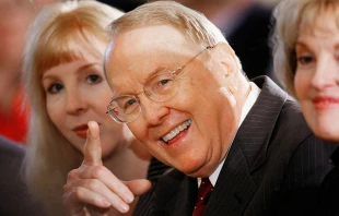 James Dobson during an event marking the National Day of Prayer in the East Room of the White House on May 1, 2008, in Washington, D.C. Credit: Win McNamee/Getty Images