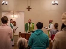 Weekday Mass is celebrated in the Church of Sts. Simeon and Anne in Jerusalem, where the Hebrew-speaking Catholic community (keilla) gathers together.