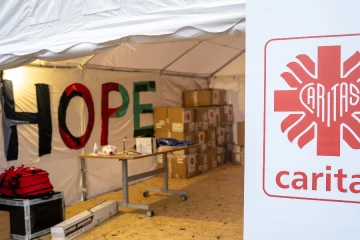 A Caritas Poland tent