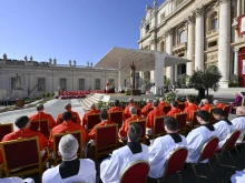 Pope Francis creates 21 new cardinals from across the world at a consistory in St. Peter’s Square on Sept. 30, 2023.