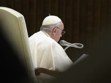 Pope Francis speaking at the general audience at the Vatican, Dec. 21, 2022.