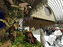 Pope Francis at the Wednesday general audience on Dec. 28, 2022.
