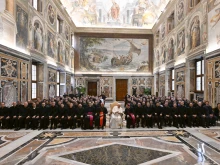 Pope Francis met with members of the Society of Saint Paul on June 18, 2022.