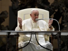 Pope Francis speaking to seminarians at the Vatican, Oct. 26, 2022