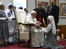 Speaking in Our Lady of Congo Cathedral in Kinshasa on Feb. 2, 2023, the pope encouraged priests and religious to continue to bring the Congolese people Jesus, who “heals the wounds of every human heart.”