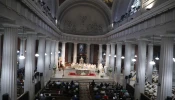 Catholic faithful gather on Friday, Nov. 14, 2025, in St. Mary’s Pro Cathedral in Dublin to celebrate two milestones: a decree from Pope Leo XIV formally designating St. Mary’s Pro Cathedral as the cathedral of the Archdiocese of Dublin and the cathedral’s bicentenary.