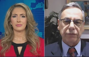 Daniel Ayalon, former Israeli ambassador to the U.S. and former foreign policy adviser to Prime Minister Benjamin Netanyahu, speaks with “EWTN News Nightly” anchor Veronica Dudo on Oct. 10, 2025.  Credit: “EWTN News Nightly”