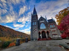 Discarded Communion hosts were found in the parking lot of St. Peter’s Roman Catholic Church in Harper's Ferry, West Virginia, after Easter Mass on March 31, 2024.